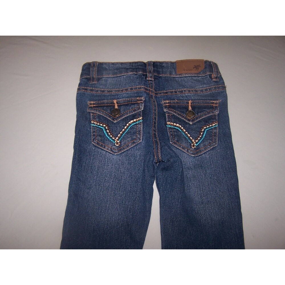 Yaso Jeans Girls Jeans Medium‎ Wash Size 4t - Picture 4 of 5